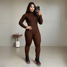 Macacão Ribana Manga Longa–Ajustado, Elegante e Ideal para o Inverno