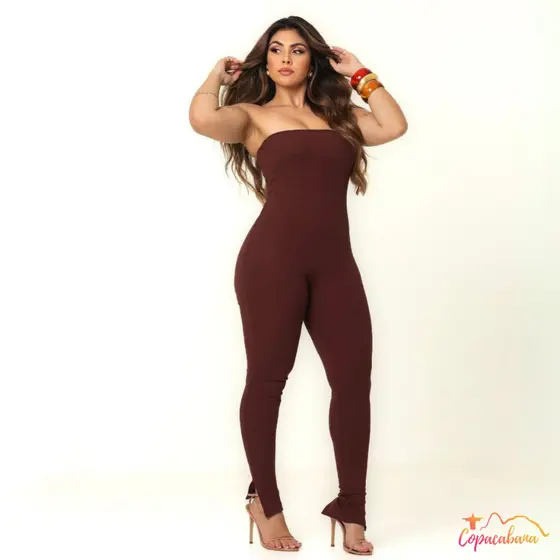 Macacão Tomara que Caia Longo Moda Gringa