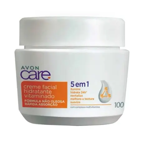 Creme Facial Hidratante VITAMINADO Avon Care 5 em 1 100g 12/27