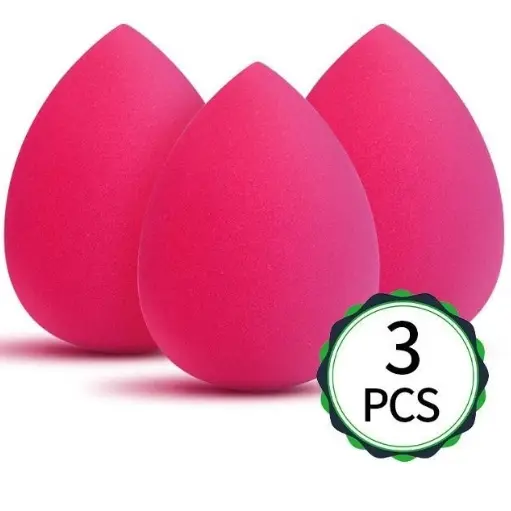 Esponja De Maquiagem 3 Peças Sopro Cosmético Profissional Para Base Corretivo Creme Beleza .