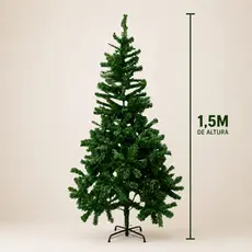 Árvore De Natal Com 300 Galhos De 1,5M Altura Cor Verde Pé de Ferro