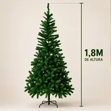 Arvore De Natal Pinheiro 1,80 Metro 400 Galhos Decoração Pé de Ferro