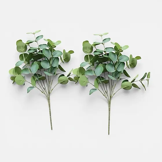 Kit 2 Buque Eucalipto Planta Artificial Para Arranjos