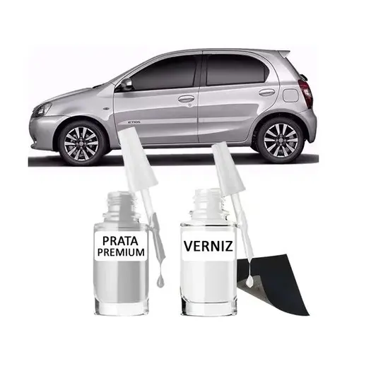 Tinta Tira Risco Automóvel - Prata Premium - Toyota Etios