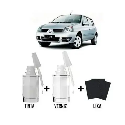 Tinta Tira Risco Automóvel - Prata Etoile - Renault Clio