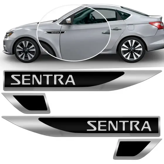 Par Emblema Lateral Resinado Sentra 08 Á 2017 2018 2019 2020 PROMOÇÃO !!!! !!! Aproveite!
