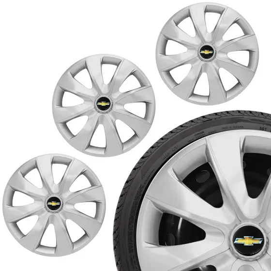 Jogo Calota Aro 14 GM Celta Prisma Montana Corsa Onix Agile Meriva Prata !!!! !!! Aproveite!