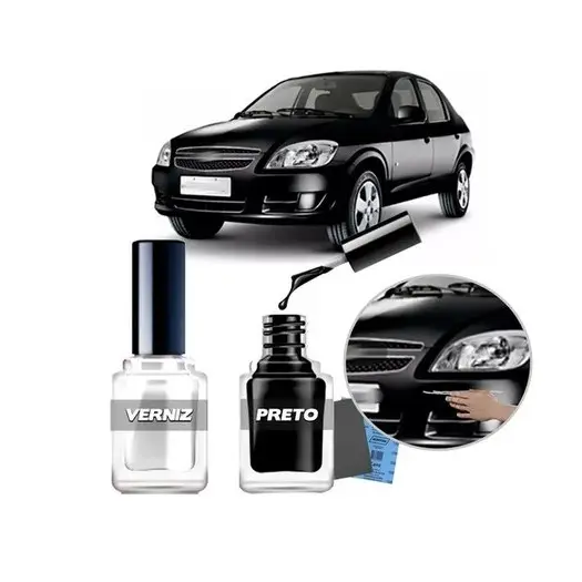 Tinta Tira Risco Auto - Preto Global - Gm Prisma