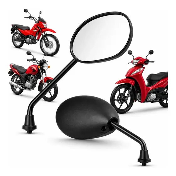 Par Retrovisor Biz Moto Honda Biz 100 125 Pop 100 Bros 2002 até 2017 Alta Qualidade