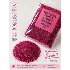 GLITTER COMUM ROSA FINO ( Resina, decoração de unha, slime, carnaval)