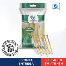 Palito Para Petisco E Aperitivos Espetinho De Frios Theoto Palitos Com 200 Unidades