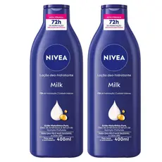 Kit Hidratante Nivea Milk 400ml cada Pele Seca a Extrasseca