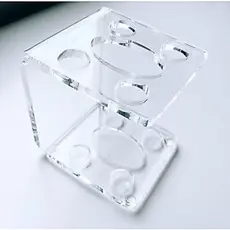 Porta Escova De Dentes Acrílico Cristal Organizador De Pia Banheiro Suporte Pasta