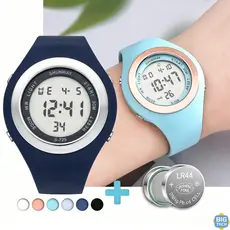 Relogio Feminino Digital A Prova D 'Água Led Esportivas Cronômetro Original S-725