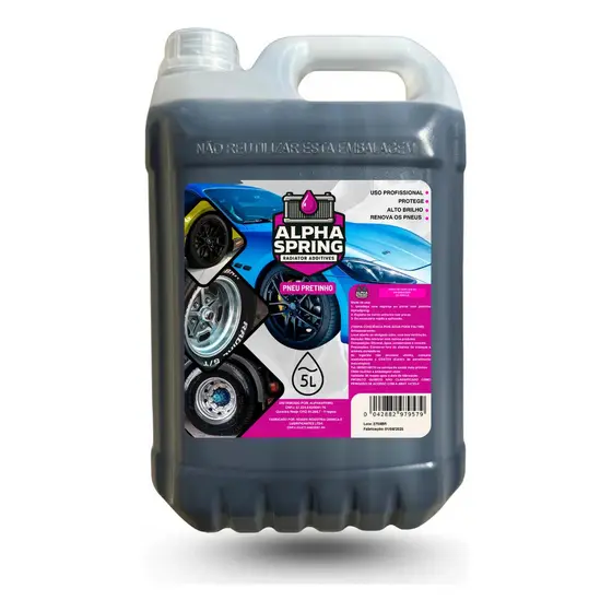 Pneu Pretinho Alpha Spring 5L Abrilhantador Líquido Brilho Molhado cremoso profissional