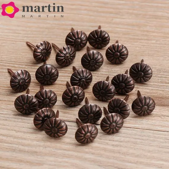 MARTIN Tachas Sofá 100 Unidades/300 Cobre Vermelho Ouro Crisântemo Ferramenta Para Trabalhar Madeira Estofamento Alfinet