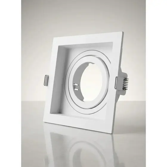 Kit 10 Spots PAR20 De Embutir Quadrado Branco para Lâmpada Iluminação