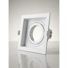 Kit 10 Spots PAR20 De Embutir Quadrado Branco para Lâmpada Iluminação