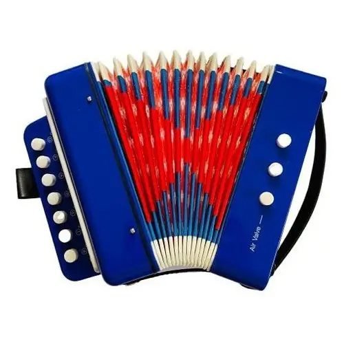 Sanfona Infantil Acordeon 3 Baixo 7 Teclas Brinquedo De Tocar Real Toca de Verdade