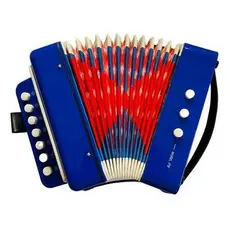 Sanfona Infantil Acordeon 3 Baixo 7 Teclas Brinquedo De Tocar Real Toca de Verdade