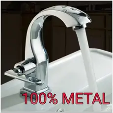 Torneira Banheiro 100% Metal Brilhante Para Cuba Banheiro Lavatório Água Fria 15247B 15246