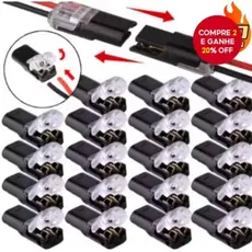 Conector Elétrico À Prova D'água 2 Pinos Para Carro, 40 Pcs, Com Terminais Automotivos 15644