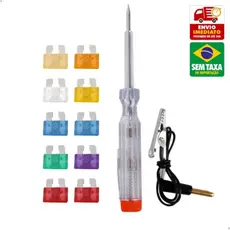 Kit Fusíveis Com 10 Fusíveis & Chave Teste 15629 / 15630