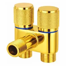 Registro Duplo Metal 2 Saídas Independentes 1/2 Dourado 11526G