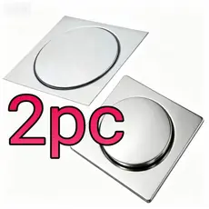 Kit 2 Ralo Click Inteligente 10x10 cm Cromado Inox Piso Banheiro Quadrado 11870 !