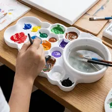 Bandeja De Pintura Em Aquarela ERICH1 , Paleta Profissional Reutilizável , Palete Portátil De Mistura De Cores DIY
