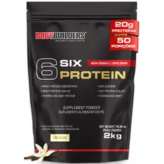 Whey Protein Concentrado 6 Six Protein 2kg - Para Ganho de Massa Muscular Magra - Bodybuilders