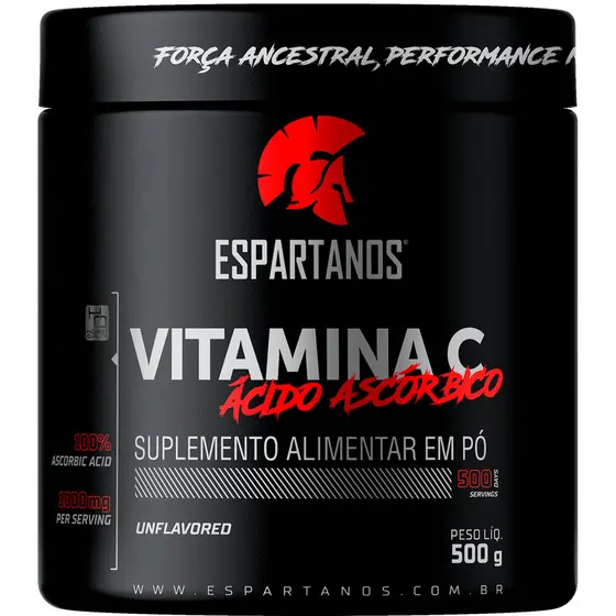 Vitamina C em pó 500 g - Espartanos