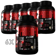 6x Protein Fusion Whey Isolate 900g - Kit Atacado Cx Fechada