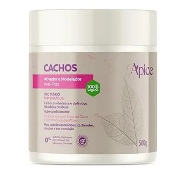 Apice Apse Ativador e Modelador Antifrizz Cachos 500g Cabelos Cacheados