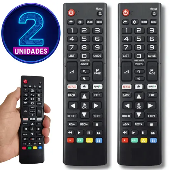 Controle Remoto Compatível com LG Smart TV TODOS OS MODELOS LCD LED 4K Webos AKB
