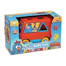 Baby Van Galinha Pintadinha Laranja E Azul Blocos Encaixar 857 - Elka