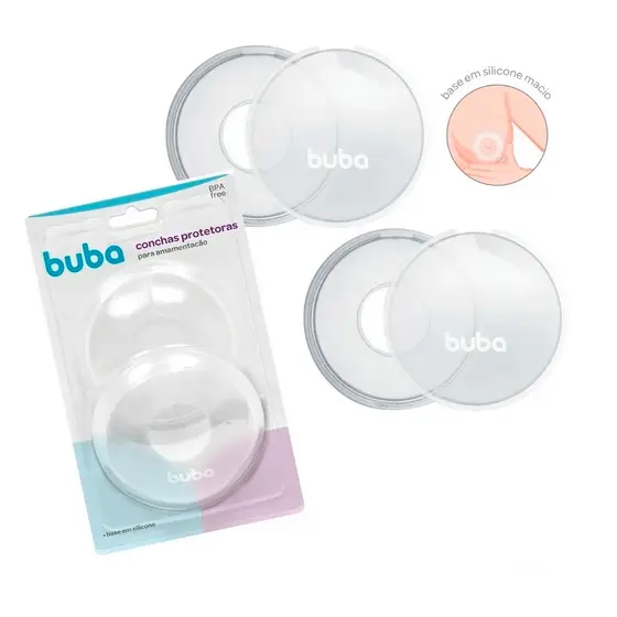 Concha Amamentação Protetor Para Seios Mamilo 09733 - Buba
