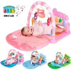 Tapete de Atividades Infantil Bebê Ginásio Piano Musical com Som e Luzes - Castela
