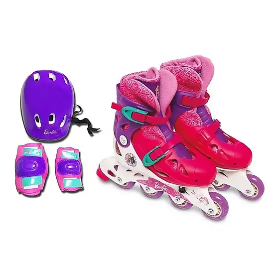 Barbie Patins Ajustavel 33 A 36 com Acessórios De Segurança F00108 - Fun