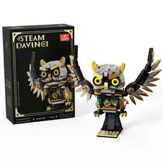 Blocos De Montar Coruja A Vapor Steampunk 494 Peças Castela