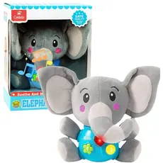 Pelúcia Musical Elefantinho com Luz e Som Boneco CBS0343 - Castela Brasil