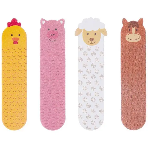 Kit 4 Lixas de Unha para Bebê Fazendinha Buba Infantil Espuma Macia Higiene do Bebê 13775