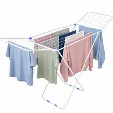 Varal de Chão 180cm Grande Organizador Dobrável Com Abas Retráteis Armação Rápida Resistente Castela
