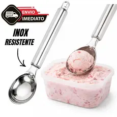 Colher Pegador de Sorvete em Aço Inox Reforçado | Utensílio de Cozinha para Açaí e Sobremesas
