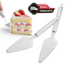 Espátula de Bolo em Inox Reforçado | Utensílio de Cozinha para Servir, Fatiar e Decorar Sobremesas