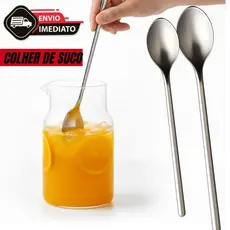 Colher Bailarina Inox Longa para Suco e Drinks | Cozinha, Bar, Jarras Altas e Coquetel