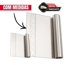 Espátula Reta Tubular Inox Multiuso | Cortador e Raspador para Massas, Bolo, Legumes e Cozinha