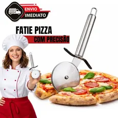 Cortador de Pizza Inox Reforçado | Utensílio de Cozinha com Lâmina Giratória para Fatiar