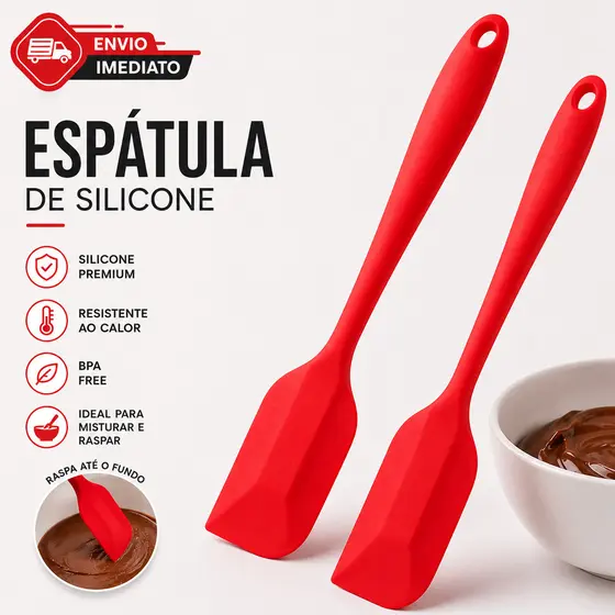 Espátula Silicone Pão Duro para Bolo Doces Confeitaria Cozinha