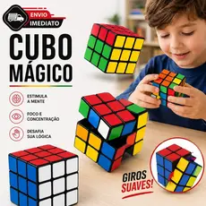 Kit 5 Cubo Mágico 5x5cm – Quebra-Cabeça Educativo Antiestresse para Crianças e Adultos
